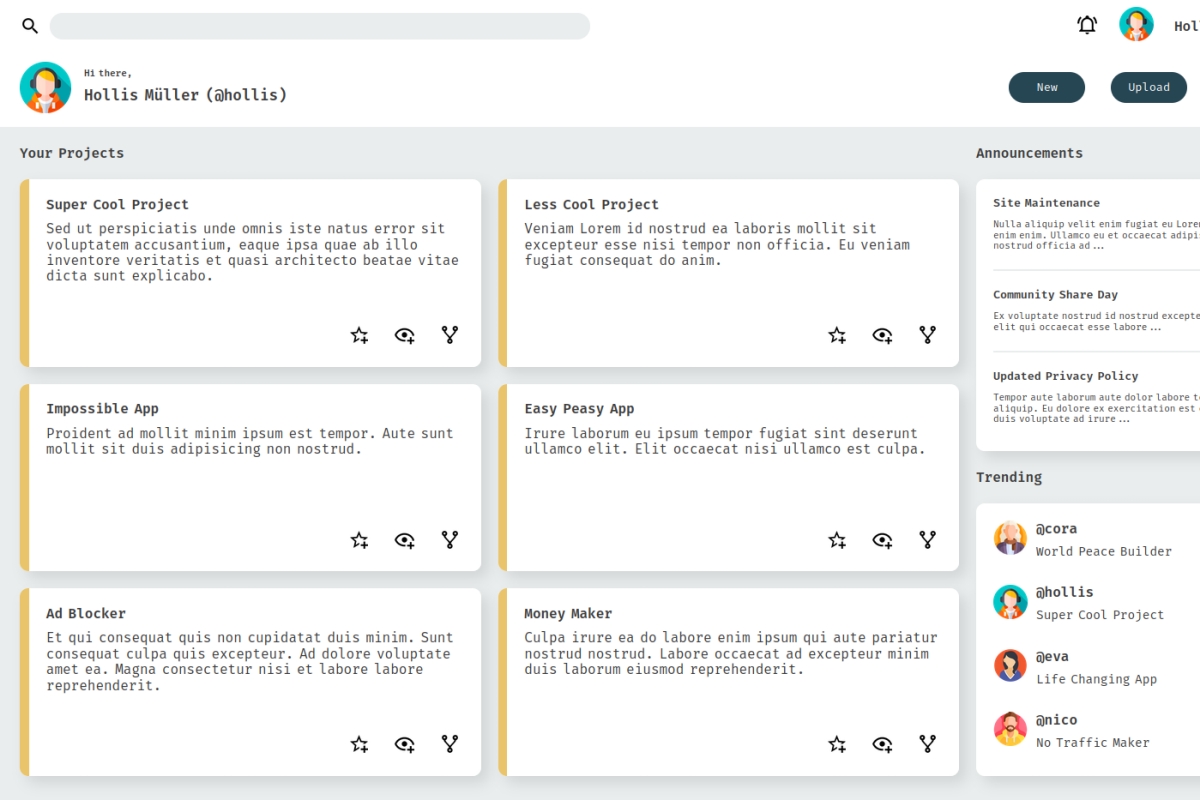 screenshot of project.